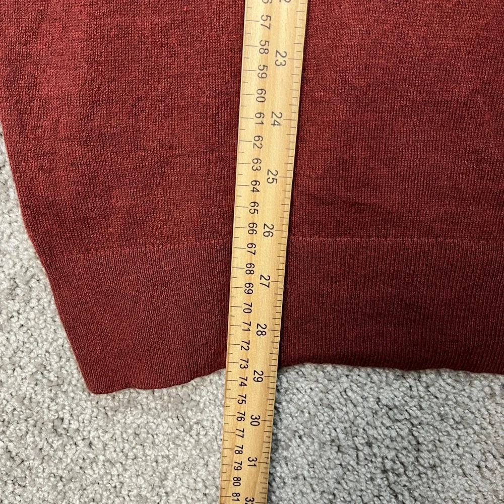 Banana Republic Sweater Mens Large Burgundy V-Neck Long Sleeve Silk Cashmere EUC